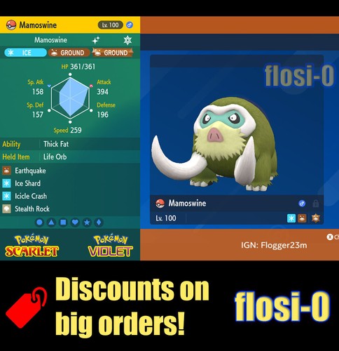 6iv shiny mamoswine pokemon - 6iv,