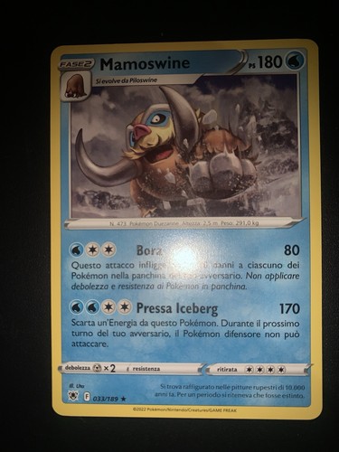 Carta pokemon mamoswine rara - pokemon,