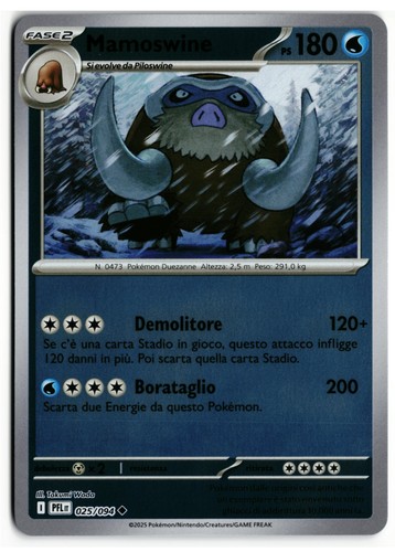 Pokémon mamoswine 025 - pokémon, 025/094