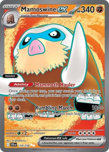 Mamoswine holofoil journey - mamoswine, ex
