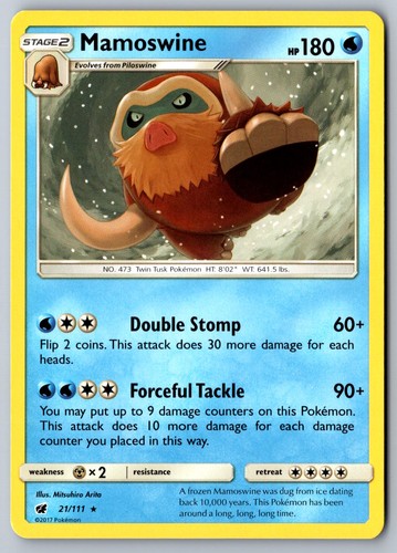 Pokemon mamoswine rare - mamoswine, sm