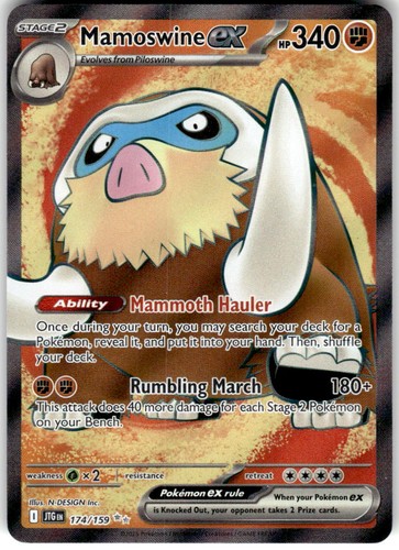 Carta pokemon mamoswine - mamoswine, ex