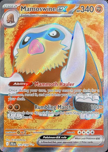 Mamoswine 174 holo sv09 - ex,